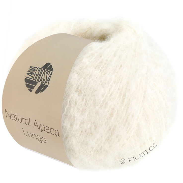 Lana Grossa NATURAL ALPACA Lungo | 01-raw white