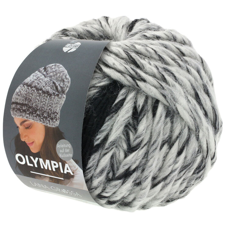 Lana Grossa OLYMPIA Denim | 251-black/white mottled/dark gray/black