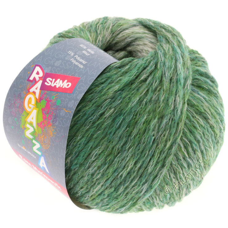Lana Grossa SIAMO (Ragazza) | 01-green/natural mottled
