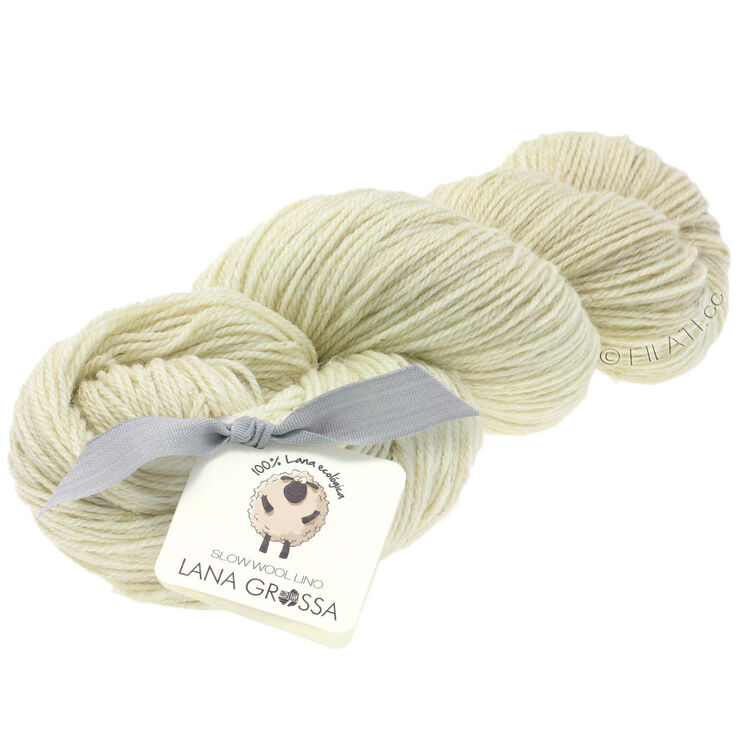 Lana Grossa SLOW WOOL LINO | 01-raw white