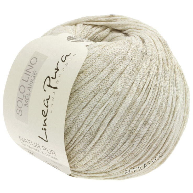 Lana Grossa SOLO LINO MELANGE (Linea Pura) | 101-natural mottled