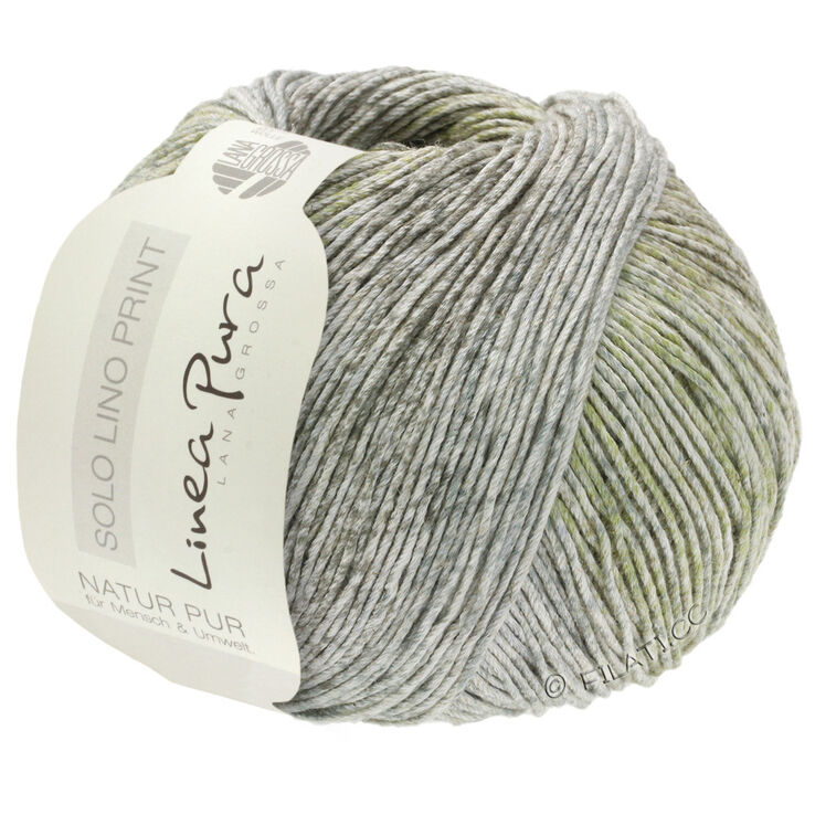 Lana Grossa SOLO LINO Print (Linea Pura) | 151-gray beige/light olive/gray