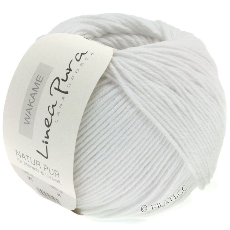 Lana Grossa WAKAME Uni/Print (Linea Pura) | 001-white