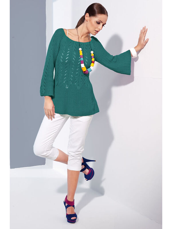 Lana Grossa TUNIC IN RIB AND LACE PATTERN Elastico
