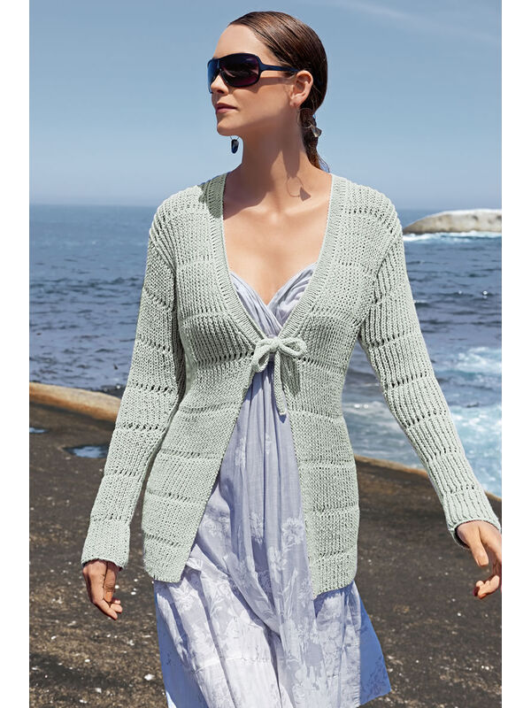 Lana Grossa CARDIGAN IN SHAKER RIB PATTERN Elastico