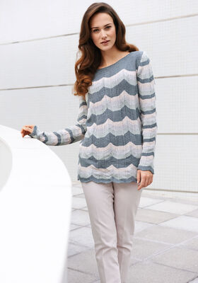PULLOVER IN CHEVRON PATTERN Linarte from Lana Grossa