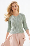 Lana Grossa CARDIGAN IN LACE AND CABLE PATTERN Linarte