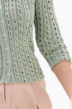 Lana Grossa CARDIGAN IN LACE AND CABLE PATTERN Linarte