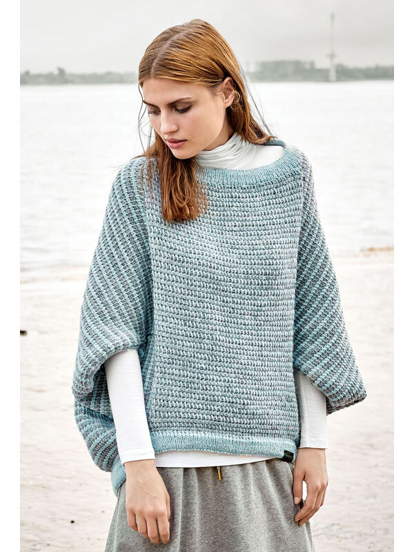 Lana Grossa PONCHO PULLOVER Alta Moda Alpaca