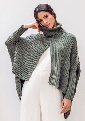 PONCHO PULLOVER Cashmere 16 Fine from Lana Grossa