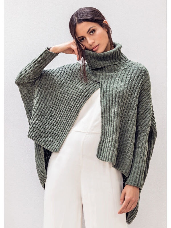 Lana Grossa PONCHO PULLOVER Cashmere 16 Fine