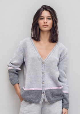 CARDIGAN Cool Wool Big Melange from Lana Grossa