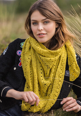 CROCHET SHAWL Cool Wool Lace from Lana Grossa