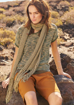 SCARF IN SEEDED RIB PATTERN Linarte from Lana Grossa