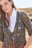Lana Grossa JACKET IN OVERALL LACE PATTERN Linarte Color
