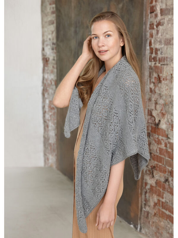 Lana Grossa SHAWL Lace Seta Mulberry