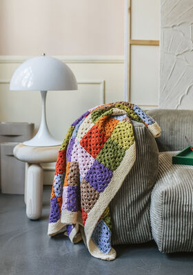 GRANNY BLANKET Ecopuno from Lana Grossa