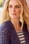 Lana Grossa CROPPED CARDI IN SHAKER RIB PATTERN Silkhair/Linarte