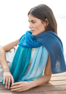 COLORBLOCK SCARF Silkhair from Lana Grossa