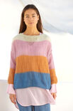Lana Grossa PULLOVER IN STAGGERED RIB PATTERN Silkhair