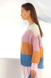 Lana Grossa PULLOVER IN STAGGERED RIB PATTERN Silkhair
