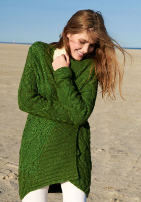 LONGLINE CARDIGAN Brigitte No. 2 from Lana Grossa