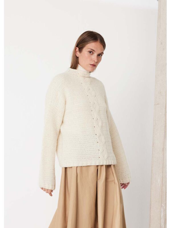 Lana Grossa CROCHET PULLOVER Nebbia