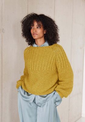 TOP-DOWN RAGLANSWEATER Alpaca Air II from Lana Grossa