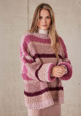 OVERSIZED PULLOVER Caramella, Alpaca Air II, Orsetto & Silkhair from Lana Grossa