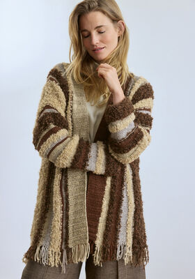 SIDEWAYS CARDIGAN Orsetto Mouliné, Orsetto & Baco Bamboo from Lana Grossa