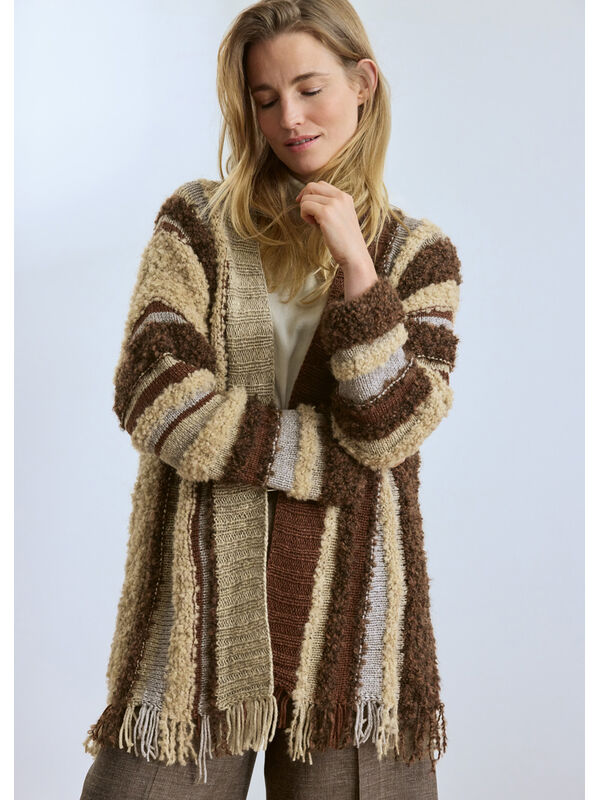 Lana Grossa SIDEWAYS CARDIGAN Orsetto Mouliné, Orsetto & Baco Bamboo