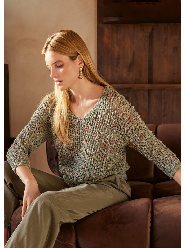 Lana Grossa TOP-DOWN PULLOVER Popcorn