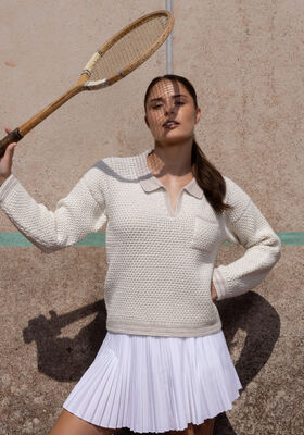 CROCHET POLO PULLOVER Landlust Alpaka Merino 160 from FILATI Studio