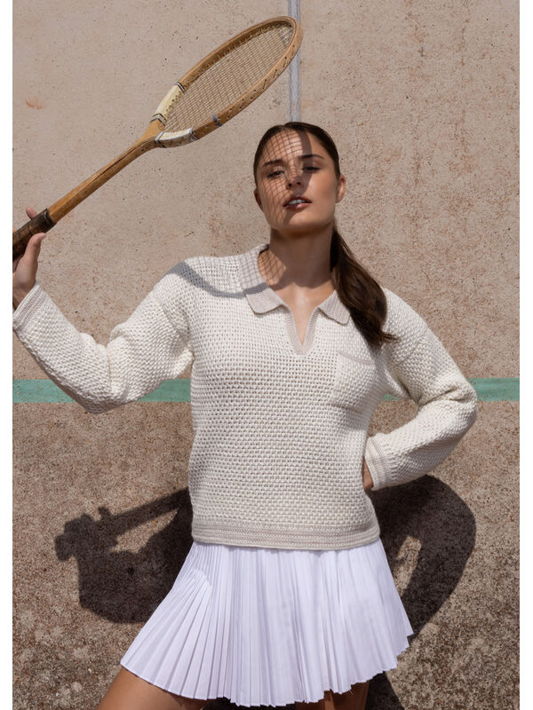 FILATI Studio CROCHET POLO PULLOVER Landlust Alpaka Merino 160