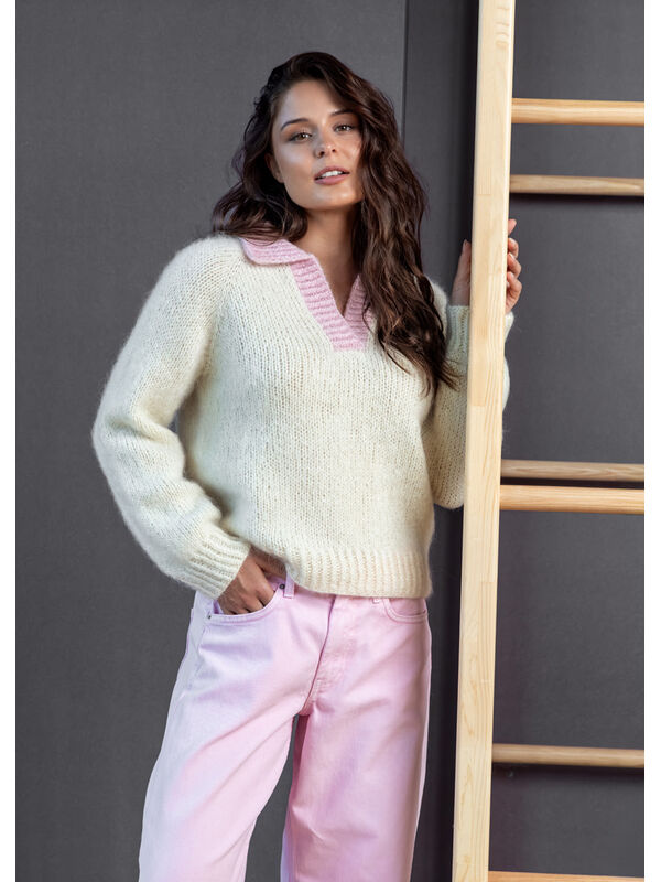 FILATI Studio TOP DOWN POLO PULLOVER Mohair di Gio