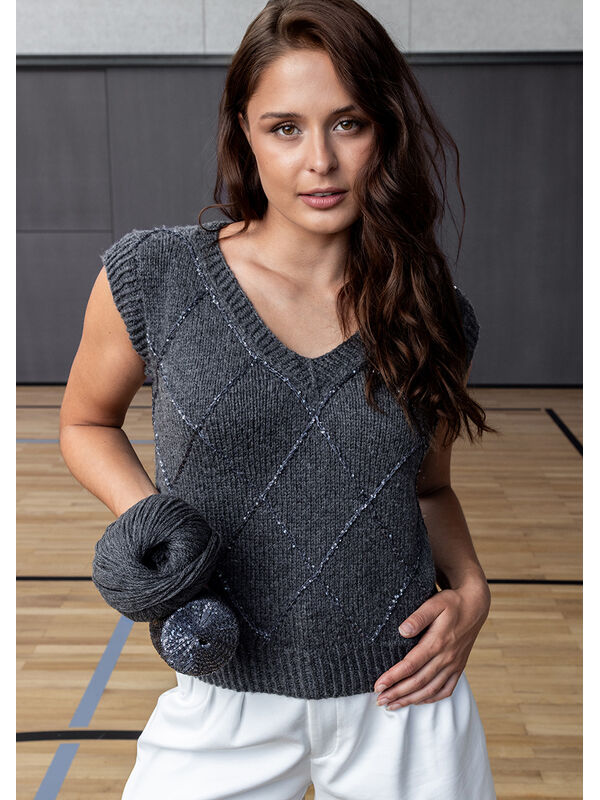 FILATI Studio DIAMOND SLIPOVER Cool Merino & Glamour