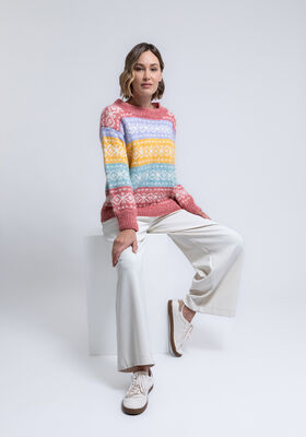 FAIR ISLE PULLOVER Natural Alpaca Pelo from FILATI Studio