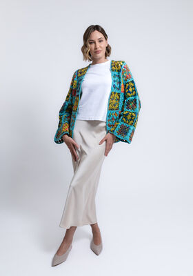 CROCHET CARDIGAN Cool Merino Uni & Cool Merino Color from FILATI Studio