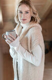 FILATI Studio HOODED LONG VEST Royal Alpaca