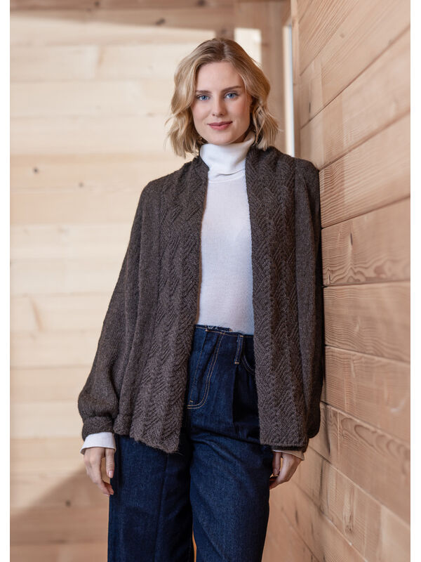 FILATI Studio TOP DOWN CARDIGAN Natural Lama Fine