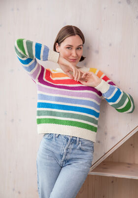 TOP DOWN PULLOVER Merino Miscela from FILATI Studio