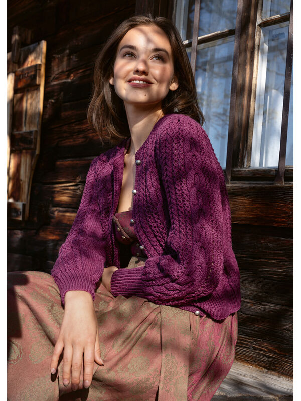 Lana Grossa JACKET IN CABLE-LACE-PATTERN Cool Wool