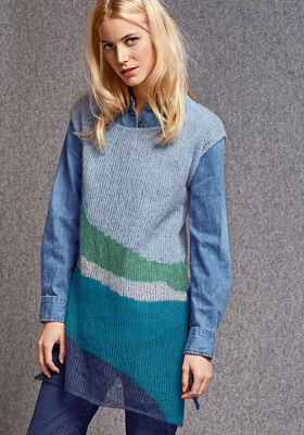 INTARSIA TUNIC Silkhair from Lana Grossa