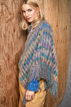 Lana Grossa CROCHETED PONCHO Cashmere 16 Fine Degradé