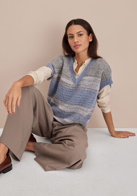 CROCHET SLIPOVER Gomitolo Gala from Lana Grossa