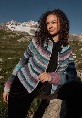 CROCHET JACKET Gomitolo Fumo from Lana Grossa