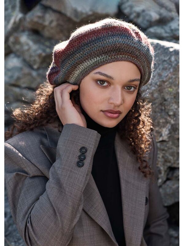 Lana Grossa CROCHET BERET Gomitolo Intenso
