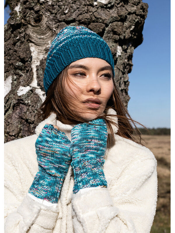 Lana Grossa FINGERLESS GLOVES Cool Wool Hand-dyed