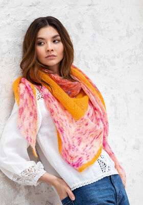 SHAWL Silkhair & Silkhair Hand-dyed from Lana Grossa