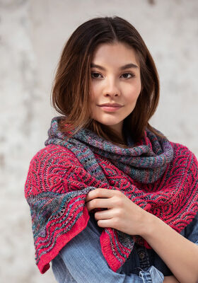 SHAWL Ecopuno Hand-dyed & Ecopuno from Lana Grossa